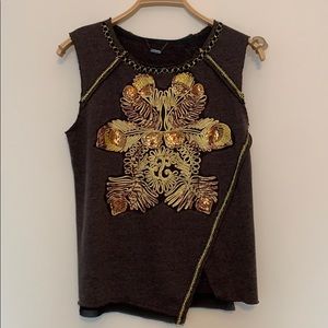 Embroidered custo Barcelona top